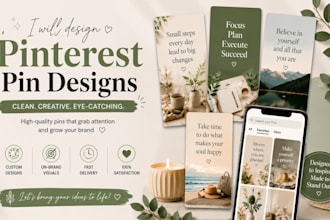 design professional social media posts and pinterest pins