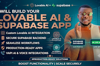 build lovable ai apps, integrate supabase database, and connect stripe payment