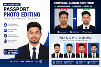 create professional passport size photos for visa and id