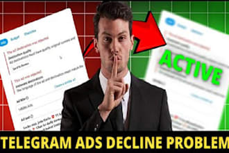 resolve telegram ad fix channel bot fix ad decline issue fast