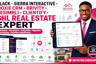 slack sierra interactive moxie crm brivity resimpli clientify ghl real estate