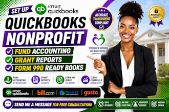 set up quickbooks nonprofit fund accounting grant reports form 990 ready books