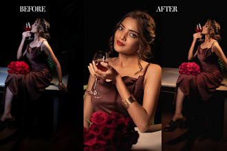 do professional portrait photo retouching and skin smoothing