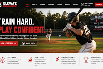 design wix baseball training website baseball academy sports coaching website