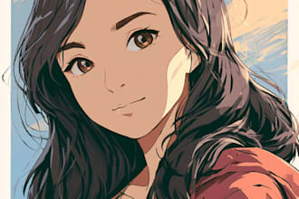 draw your portrait in anime or manga style