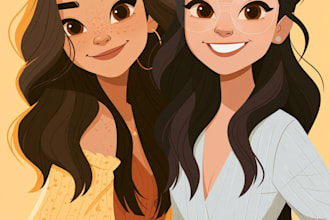 do a cartoon portrait in disney cartoon