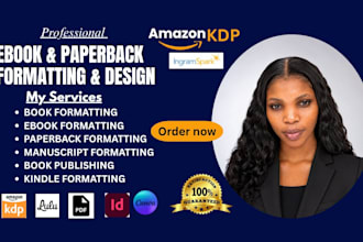 do book formatting for ebook and print book layout typesetting for amazon kdp