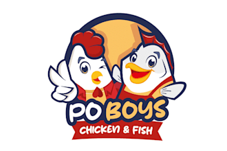 design cartoon restaurant food truck chicken logo