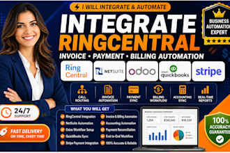 integrate ringcentral netsuite odoo quickbooks stripe invoice payment billing