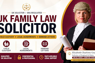 be UK family law solicitor for child custody and legal agreements, demand letter