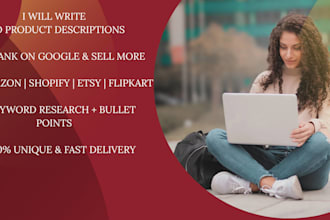 write SEO product descriptions and ecommerce copy