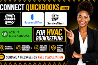 connect quickbooks with jobber housecall pro servicetitan for hvac bookkeeping