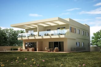 high quality realistic exterior 3d rendering