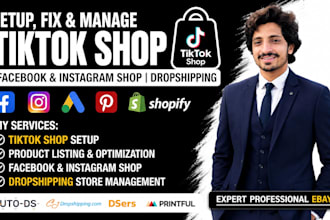setup tiktokhop fix tiktok dropshipping, tiktokshop manager tiktokshop