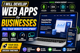 develop web apps for businesses, full stack website development
