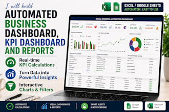 build automated business spreadsheet, KPI dashboard reports