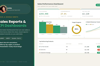 build a sales report, KPI dashboard, or automated excel dashboard