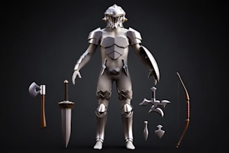 design 3d printable cosplay armor and character props