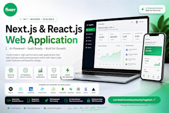 build a scalable react, nextjs, ai saas web application
