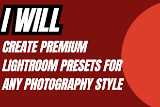 create premium lightroom presets for any photography style