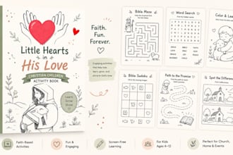 design christian children activity and bible coloring books