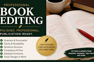 professionally edit your book for grammar, clarity, and readability