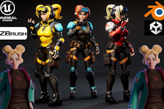 do stylized 3d cartoon character ue5 unity uefn fortnite godot gameasset blender