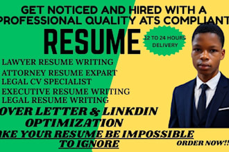 write professional resume for lawyer and immigration