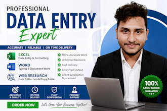 do data entry, excle, PDF, lead generation, web scraping