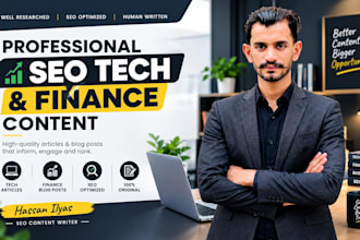 write professional SEO tech articles and finance blog posts