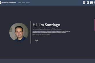 design a website with HTML, CSS and javascript