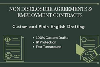 draft confidentiality and employment agreements