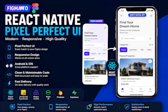convert figma to react native app with pixel perfect UI