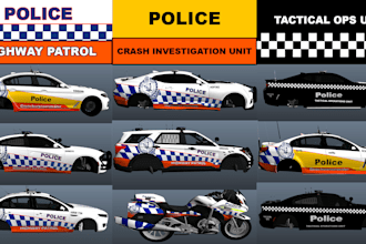 design custom fivem car livery skins, police, ems, sports 4k
