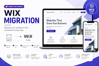 shopify migrate to wix, squarespace to wix, wordpress to wix, website migration
