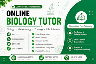 tutor biology, microbiology, zoology and life science