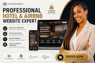 airbnb seo rental website squarespace wordpress website tour booking hotel web
