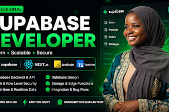 be your supabase developer for full stack web app development