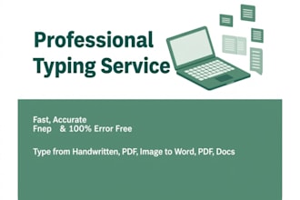 type handwritten assignments, notes and essays into ms word