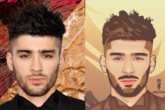 draw a stunning custom vector portrait from your photo