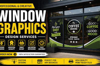design eye catching window graphics for business