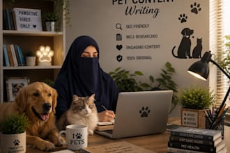write SEO pet blog posts, pet care articles, dog and cat content