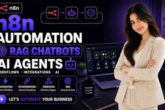 build n8n automation workflows, rag chatbots, custom n8n ai agents