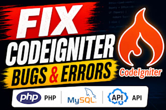 fix codeigniter bugs, errors and database issues