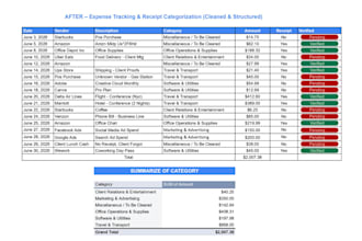 clean and organize your monthly expense records in excel