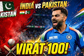 design eye catching youtube thumbnails for cricket and ai videos