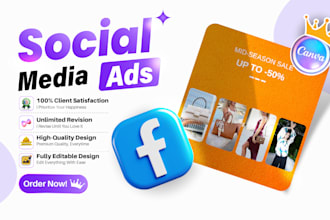 design facebook and instagram ad creatives using canva