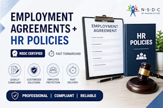 draft a custom employment agreement with company policies for your business