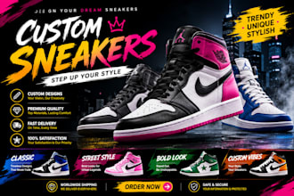 design trendy custom sneakers