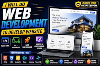 do web development to develop website